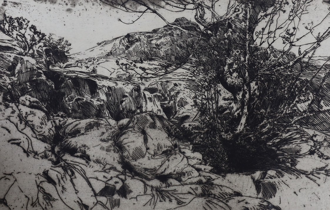 Sir Charles Holroyd (1861-1917), six etchings, Views in Italy, signed, largest 25 x 35cm, unframed
